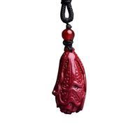 Collier talisman, Pendentif Feng Shui, Collier de richesse Feng Shui Cinabar Authentique Pendentif en jade Chakra Cristal Chanceux Richesse Éloigner les mauvais esprits Chaîne de pull Cadeau inspirant