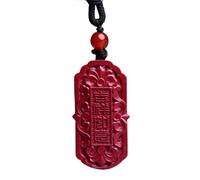 Collier talisman, Pendentif Feng Shui, Collier de richesse Feng Shui Cinabar Authentique Pendentif en jade Chakra Cristal Chanceux Richesse Éloigner les mauvais esprits Chaîne de pull Cadeau inspirant