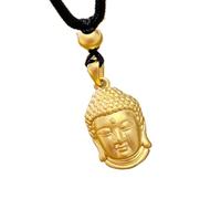 Collier talisman, Pendentif Feng Shui, collier Feng Shui Vietnam, collier en or sable, pendentif Bouddha ancien, collier réglable, collier amulette porte-bonheur et riche, collier pendentif propice/de