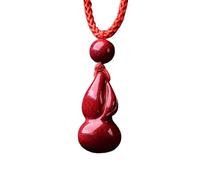 Collier talisman, Pendentif Feng Shui, collier pendentif cinabre violet bouddha Guanyin sac d'argent gourde serrure d'harmonie Feng Shui richesse amulette spirituelle contre pendentif chakra maléfique