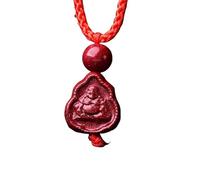 Collier talisman, Pendentif Feng Shui, collier pendentif cinabre violet bouddha Guanyin sac d'argent gourde serrure d'harmonie Feng Shui richesse amulette spirituelle contre pendentif chakra maléfique