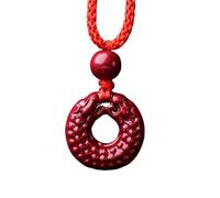 Collier talisman, Pendentif Feng Shui, collier pendentif cinabre violet bouddha Guanyin sac d'argent gourde serrure d'harmonie Feng Shui richesse amulette spirituelle contre pendentif chakra maléfique