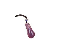Collier talisman, Pendentif Feng Shui, Empereur de Glace Violet Calcédoine Goutte d'eau Jade Pendentif Femmes Noble Mode Simple Simple Sauvage Élégant Collier Jade Porter