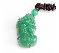 Collier talisman, Pendentif Feng Shui, Feng Shui Aventurine Pixiu/Piyao Collier de richesse Chakra Amulette en cristal Chanceux Richesse Éloigner les mauvais esprits Chaîne de pull Attirer la richesse