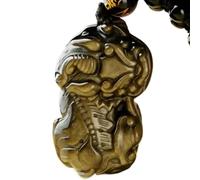 Collier talisman, Pendentif Feng Shui, Feng Shui Or Obsidienne Pixiu/Piyao Pendentif Richesse Collier 1PC Chakra Cristal Amulette Chanceux Richesse Éloigner Les Mauvais Esprits Chandail Chaîne Attirer