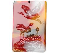 Collier talisman, Pendentif Feng Shui, pendentif collier de jade coloré feng shui for femmes véritable Yoga coloré tout le chemin vers la grue Lianke