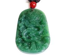 Collier talisman, Pendentif Feng Shui, pendentif de richesse en jadéite Feng Shui, pendentif en épinards, amulette en cristal de méditation Chakra authentique, porte-bonheur, éloigne les mauvais espri