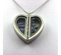 Collier Tanzanite + Benitoite Brut. Modèle Coeur.