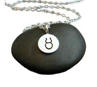 Collier Taureau en argent sterling 925. Petit pendentif symbole astrologique du signe astrologique du zodiaque. Bijou simple et charmant pour tous les jours | Chaîne de 45 cm | Plaqué argent |