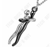 Collier - TD® - Couple Amoureux - Pendentif en Cuivre - Chaîne en Acier Inoxydable - Mixte