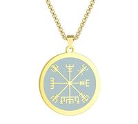 Collier tendance avec pendentif boussole Vegvisir pour homme et garçon, médaillon The Witcher, bijou Hip Hop