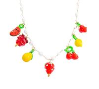 Collier tendance avec pendentif en forme de fruit en verre pour plus de confort et de polyvalence. Convient pour un usage quotidien ou un événement spécial, taille unique, Comme décrit, Comme décrit.
