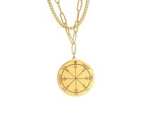 Collier tendance avec pendentif sceau de Salomon pour talisman pentacle