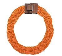 Collier tendance multi-rangs coloré pour femme, style bohème tropical, Verre Bois, Non connu,