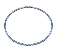 Collier Tennis Matrix, Taille ronde, Bleu, Métal plaqué ruthénium L