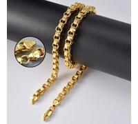 Collier texturé tressé à la main 3D rond vintage 750 italien, style de rue hip-hop, convient pour le port quotidien, les fêtes et les vacances des hommes 45CM,60CM,50 cm,55 cmCuivre