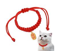 Collier tissé pour animal de compagnie, collier tissé pour chien | Lunar New Year Collier pour chaton, écharpe réglable, collier pour chien d'hiver, cache-cou, chiot Ro