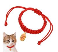 Collier tissé pour Chat, Collier pour Chien tissé pour Grands Chiens | Collier de Chaton du Nouvel an,Chauffe-Cou réglable Rouge pour Chats et Chiens, Accessoires de Photographie d'anniversaire