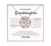 Collier « To My Daughter » - Nœud d'amour - Collier pour fille - En acier inoxydable - Oxyde de zirconium