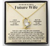Collier « To My Future Wife » - Collier de promesse pour elle, cadeau d'anniversaire pour future épouse avec carte de message, collier « To My Soulmate » pour femme Bijoux romantiques avec message, L