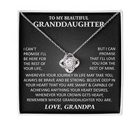 Collier « To Our Granddaughter » de la part de grand-mère Granpa, petite-fille de la part de grand-mère ou de grand-père ou de grand-père, collier pour petite-fille, cadeau pour femme pour un