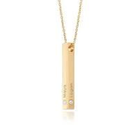 Collier Totem 3D personnalisé avec diamant et pierre de naissance - Cadeau délicat pour Noël, fête des mères - Bijoux personnalisés pour elle, femme, maman, divers, argent sterling, sans pierre