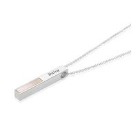 Collier Totem 3D personnalisé avec diamant et pierre de naissance - Cadeau délicat pour Noël, fête des mères - Bijoux personnalisés pour elle, femme, maman, divers, argent sterling, sans pierre