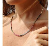 Collier tourmaline multicolore, naturelle et rare