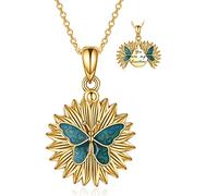 Collier tournesol pour femme avec médaillon gravé « You are My Sunshine » en argent sterling 925, Argent sterling