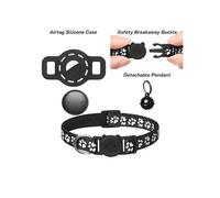 Collier traceur pour chat - Compatible Apple Find My - Blanc - 18-33 cm