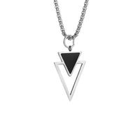 Collier triangle géométrique en forme de flèche pour homme, tendance, punk, hip-hop, accessoires cool