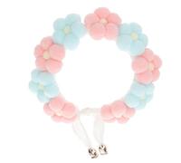 Collier tricoté à la main pour animaux domestiques - Écharpe décorative pour chats et chiens - Doux et confortable - Motif floral - Accessoire durable fait à la main pour les petits chatons et animaux