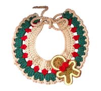 Collier tricoté pour chien, bavoir de Noël en laine fait à la main - Réglable mignon tissé à la main pour chien et chat - Pour chiens, chiots, chatons, animaux domestiques
