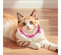 Collier tricoté réglable pour petits chats et confortable, parfait pour un usage quotidien et les aventures en plein air (B, taille unique)