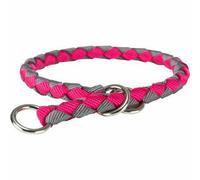Collier Trixie Cavo Rond ""Stop Pulling"", L: 47-55 Cm / Ø 18 Mm, Fuchsia / Graphite,, Nylon