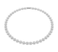 Swarovski Collier Tennis Una Angelic Taille ronde Moyen Blanc Métal rhodié