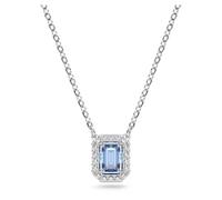 Collier Una, Taille octogonale, Bleu, Métal rhodié OS