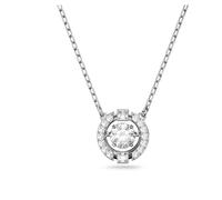 Collier Una, Taille ronde, Blanc, Métal rhodié OS