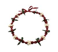 Collier unique en forme de noix en acrylique tissé à la main avec embellissements de coquillages, chaîne de clavicule réglable pour les occasions festives, saison, festival, accessoire de coquillage
