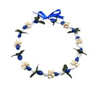 Collier unique en forme de noix en acrylique tissé à la main avec embellissements de coquillages, chaîne de clavicule réglable pour les occasions festives, saison, festival, accessoire de coquillage