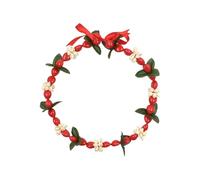 Collier unique en forme de noix en acrylique tissé à la main avec embellissements de coquillages, chaîne de clavicule réglable pour les occasions festives, saison, festival, accessoire de coquillage