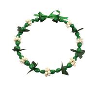 Collier unique en forme de noix en acrylique tissé à la main avec embellissements de coquillages, chaîne de clavicule réglable pour les occasions festives, saison, festival, accessoire de coquillage