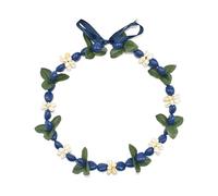 Collier unique en forme de noix en acrylique tissé à la main avec embellissements de coquillages, chaîne de clavicule réglable pour les occasions festives, saison, festival, accessoire de coquillage