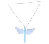 Collier unisexe avec pendentif en acrylique en forme d'aile d'ange - Bijou pour femme - Accessoire pour un usage quotidien, taille unique, Comme décrit, Comme décrit.