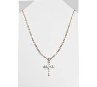 Urban Classics Collier Diamond Cross & boutons de manchette, Or, Taille unique mixte