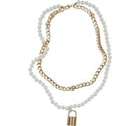 Collier Urban Classics Padlock Pearl Layering Necklace or - UNI