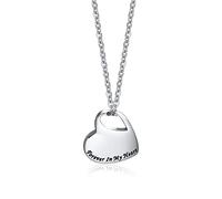 Collier Urn Keepsake pour Cendres humaines, Collier de médaillon pour Cendres pour Les Femmes en Acier Inoxydable pour Toujours dans Mon cœur