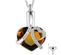 Collier Urn Memorial de Birthstone - Toujours avec moi - Bijoux de crémation imperméable du pendentif en acier inoxydable