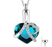 Collier Urn Memorial de Birthstone - Toujours avec moi - Bijoux de crémation imperméable du pendentif en acier inoxydable