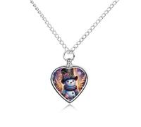 Collier urne de Noël en forme de bonhomme de neige pour chien, chat, cendres, cœur, animaux domestiques, souvenir de crémation, pendentif étanche, bijoux commémoratifs, cadeaux pour femmes et hommes